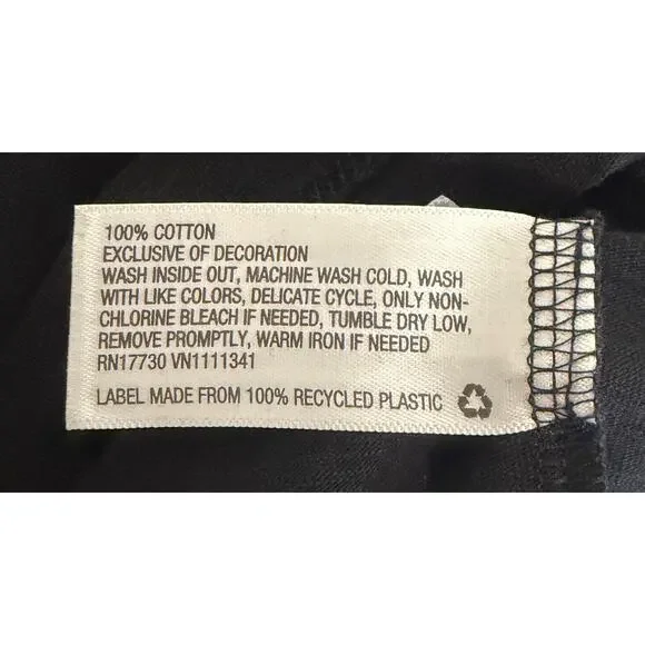 Knox Rose Target Size Medium Top Blouse Black White Cap Sleeve Ruffle Women New - Picture 9 of 9